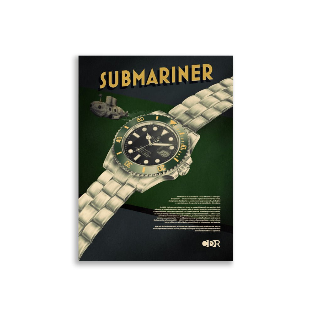 Póster 30x40 Submariner - Cultura de Relojes