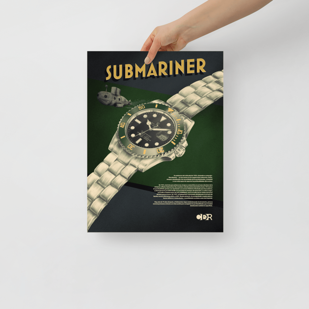 Póster 30x40 Submariner - Cultura de Relojes